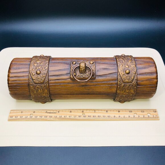 Vintage 70s AVON Excalibur Master Organizer Pirate Treasure Chest Jewelry Box - Picture 12 of 13